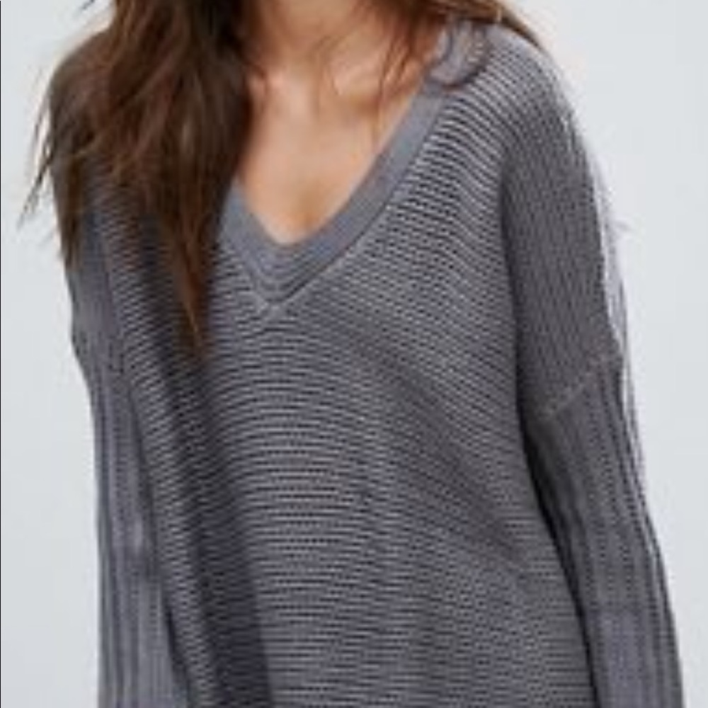 Noisy May Deep V Neck Oversized Sweater